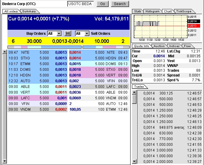 Bederra Corporation 303307