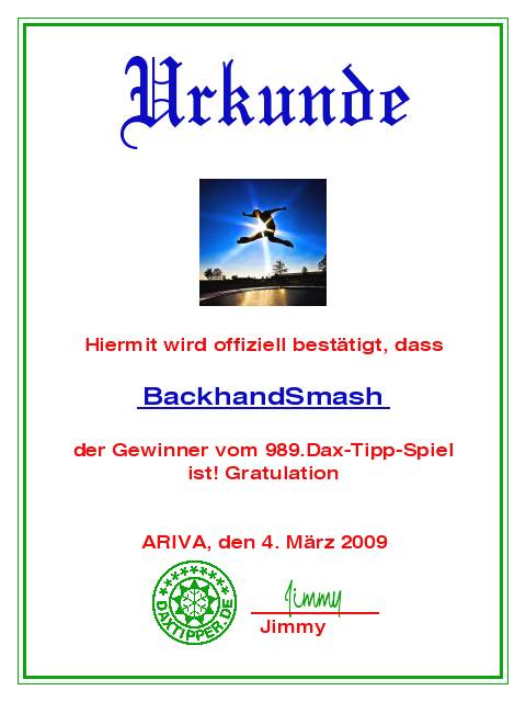 991.DAX Tipp-Spiel Freitag,06.03.09.17.45 Uhr 220078