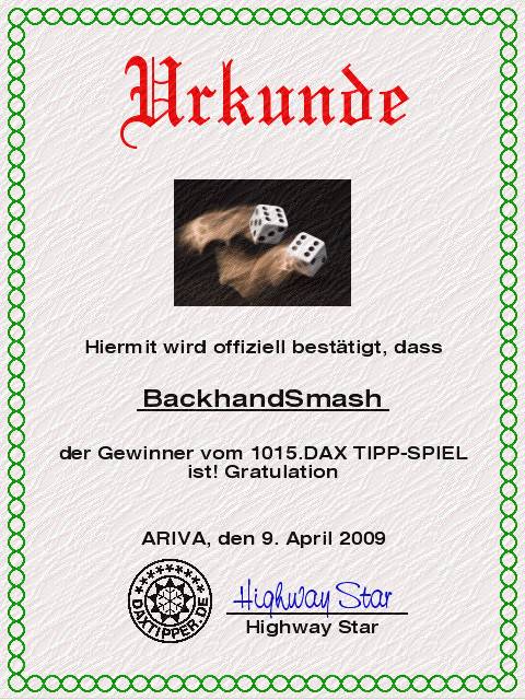 1016.DAX-Tipp-Spiel, Dienstag 14.04.09 226735