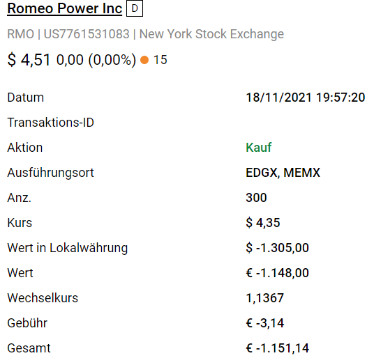 Romeo Power Inc. - eMobility-Player 1284871