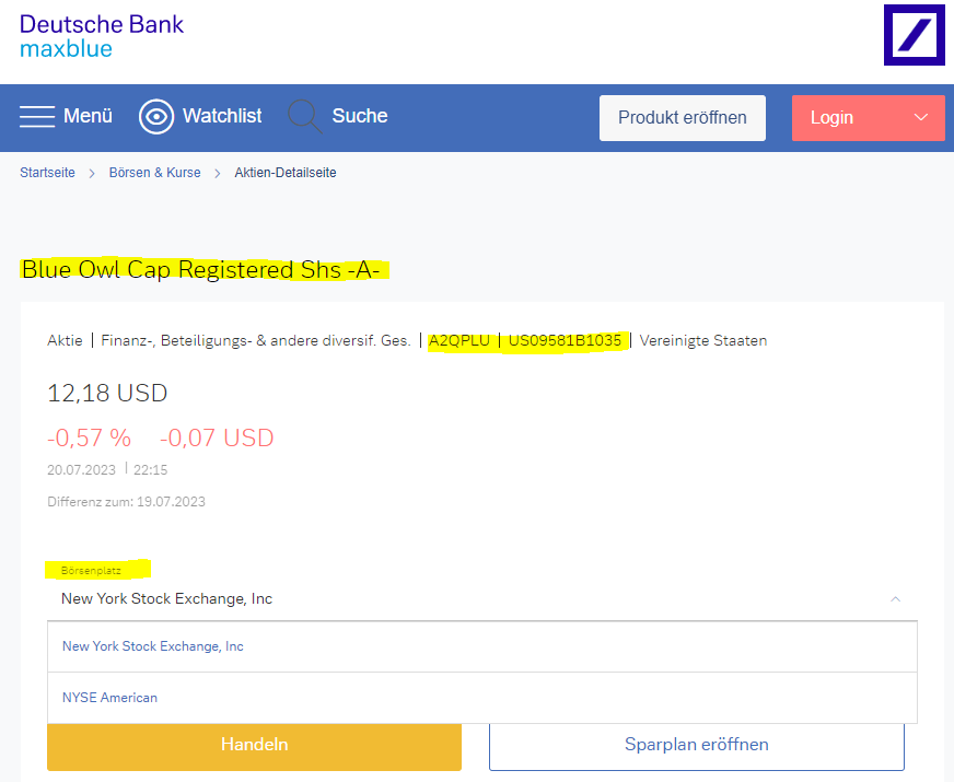 US09581B1035 - Blue Owl Capital Inc. 1382539