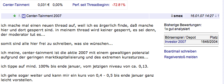 ++ CENTER-TAINMENT für Realisten ++ 120702