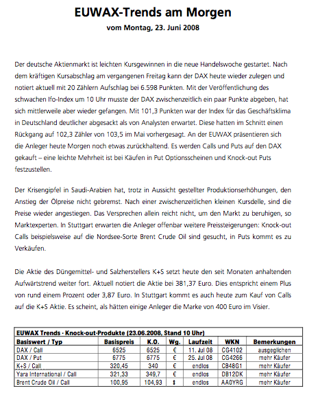 Das Bärengebrüll wird schon wieder lauter, 170730