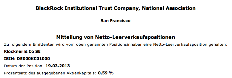 Gedanken zur Klöckner-Aktie 590036