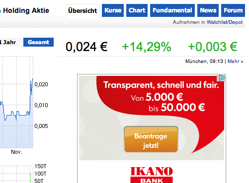 Dt. Beamtenvorsorge Im. Holding AG vor Sanierung! 779777