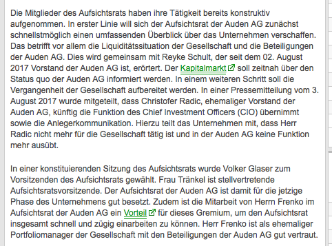 Auden stürzt ab - Zockerchance? 1009502