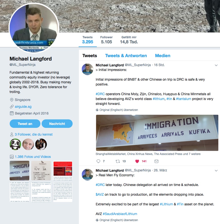 Lithiumstar AVZ Minerals eröffnet 68 % im Plus 1047129