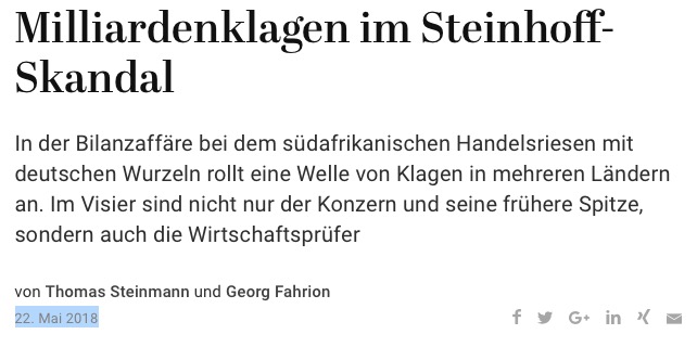 Steinhoff International Holdings N.V. 1099846