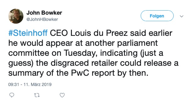 Steinhoff International Holdings N.V. 1101269