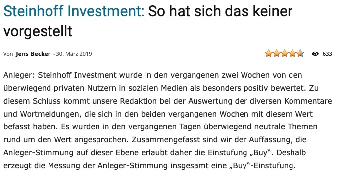 Steinhoff International Holdings N.V. 1104640