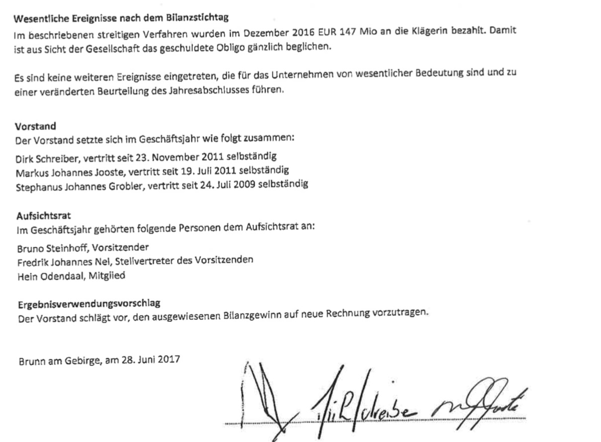 Steinhoff International Holdings N.V. 1104830