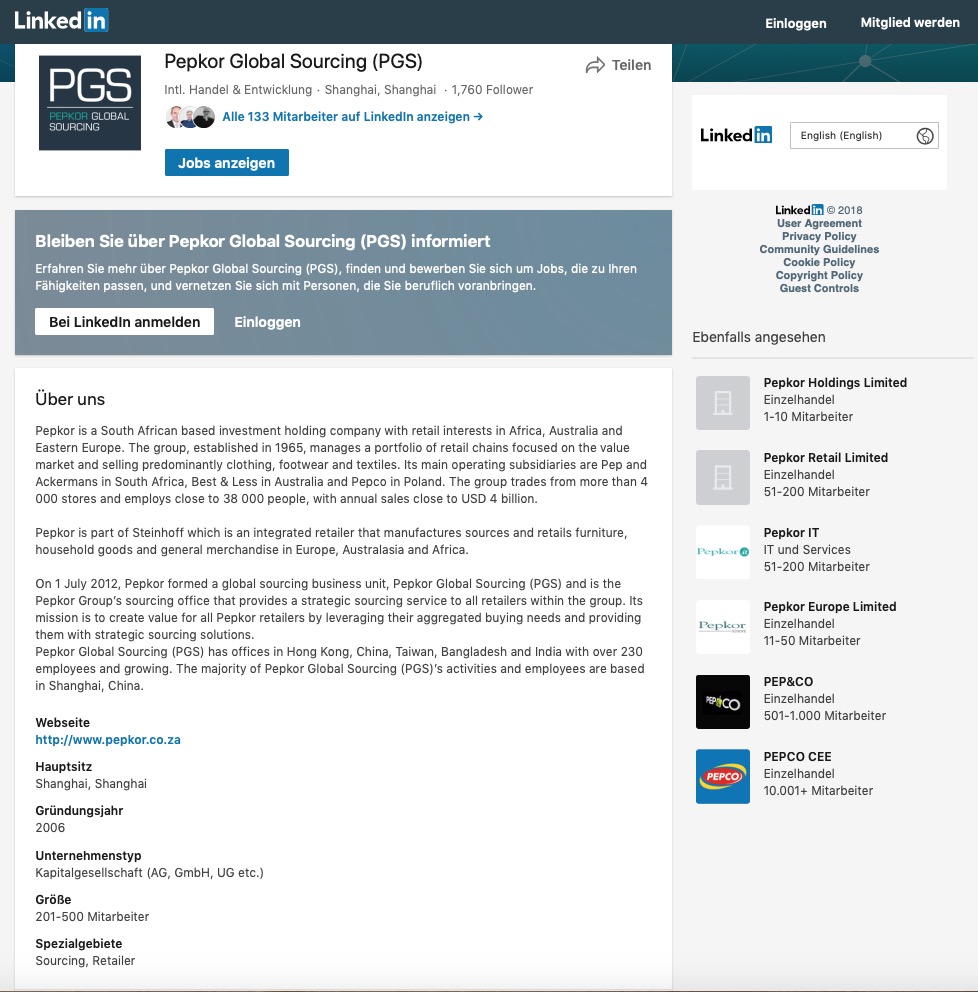 Steinhoff International Holdings N.V. 1136588