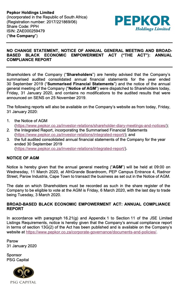 Steinhoff International Holdings N.V. 1157014