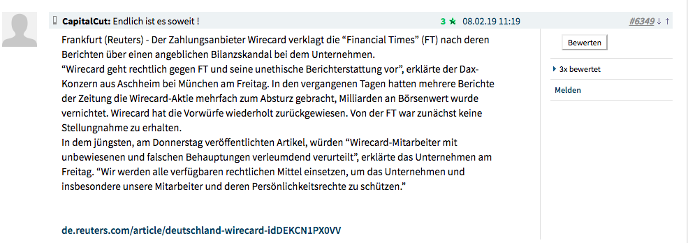 Sammelklagen Wirecard! Wer ist dabei? 1189830