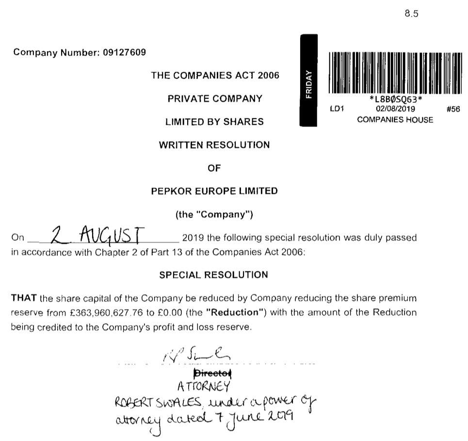 Steinhoff International Holdings N.V. 1211299