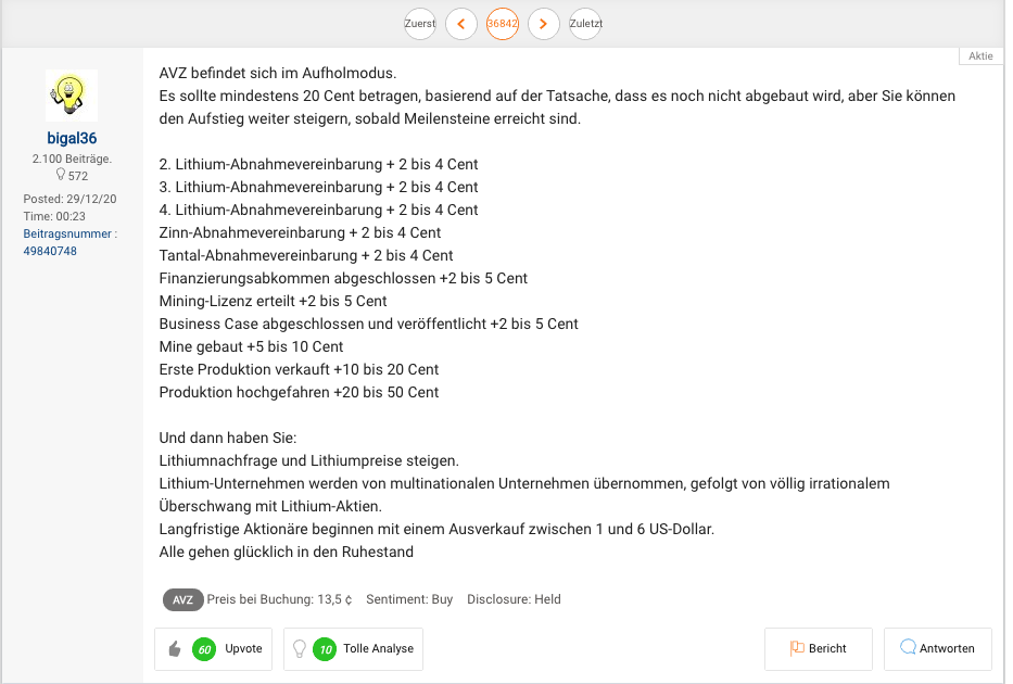 Lithiumstar AVZ Minerals eröffnet 68 % im Plus 1222691