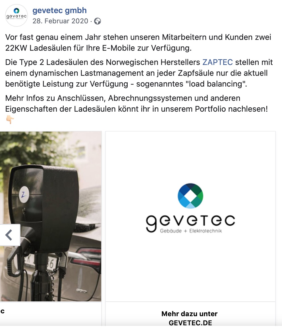 Zaptec - Ladelösungen Elektroautos 1228413