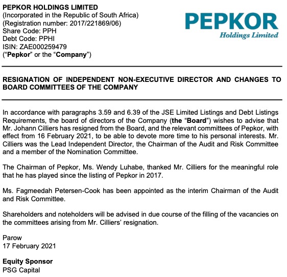 Steinhoff International Holdings N.V. 1234809
