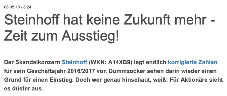 Steinhoff Informationsforum 1290071