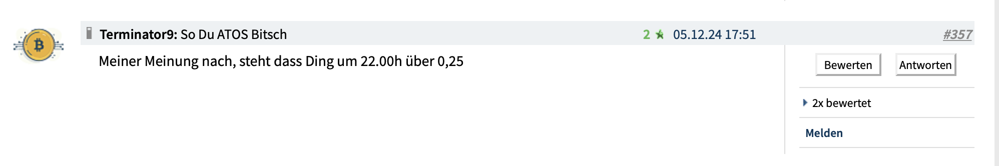 Atos, zuviel abgestraft und wer nicht kauft wirds 1461358