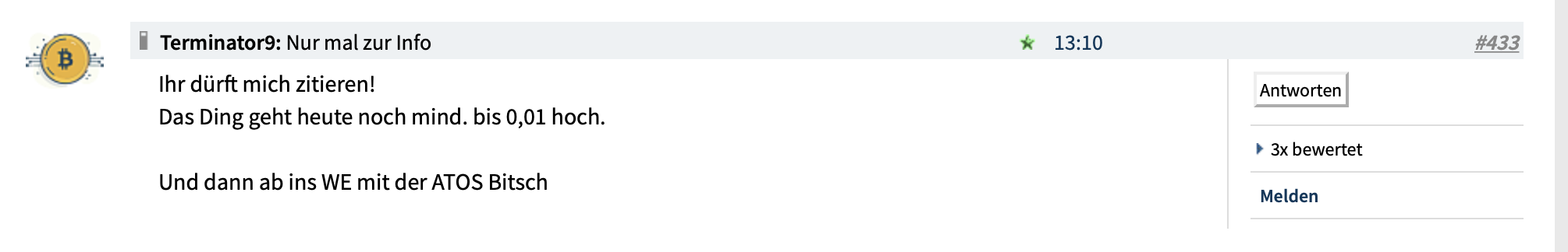 Atos, zuviel abgestraft und wer nicht kauft wirds 1461400