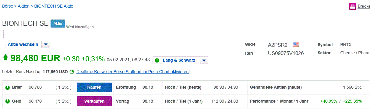 Biotech-Star BioNTech aus Mainz 1231371