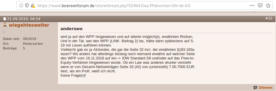 Neuausricht lt. Vorstand : Blockchain / Clockchain 1135707