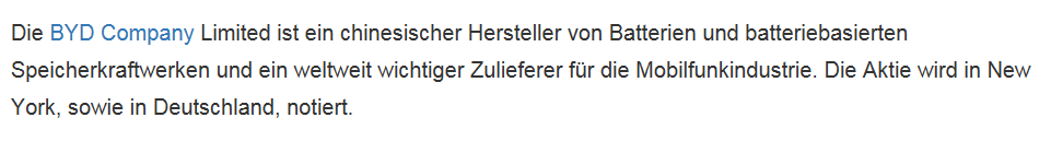 Auto- und Batterien-Herstellers BYD 1014931