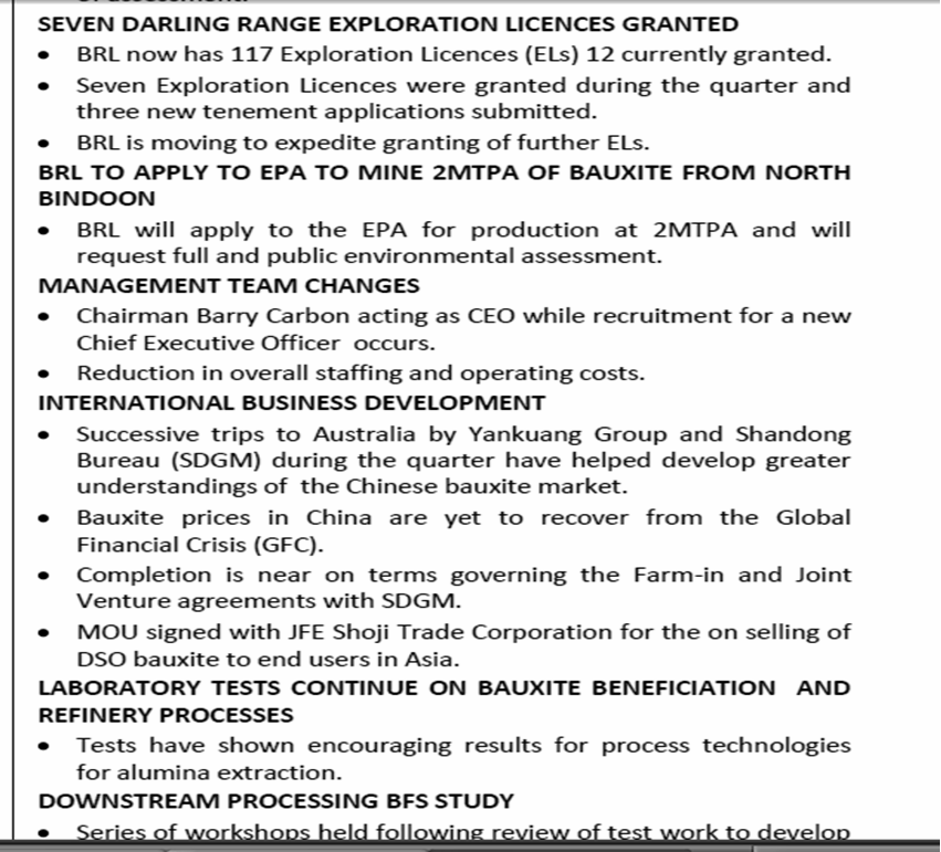 Bauxite Resource, WKN: A0M6J3, 50Mt Bauxit 334983