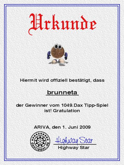 1050.DAX-Tipp-Spiel, Dienstag 02.06.09 236179