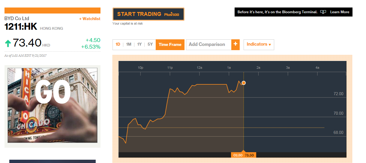 Auto- und Batterien-Herstellers BYD 1013578