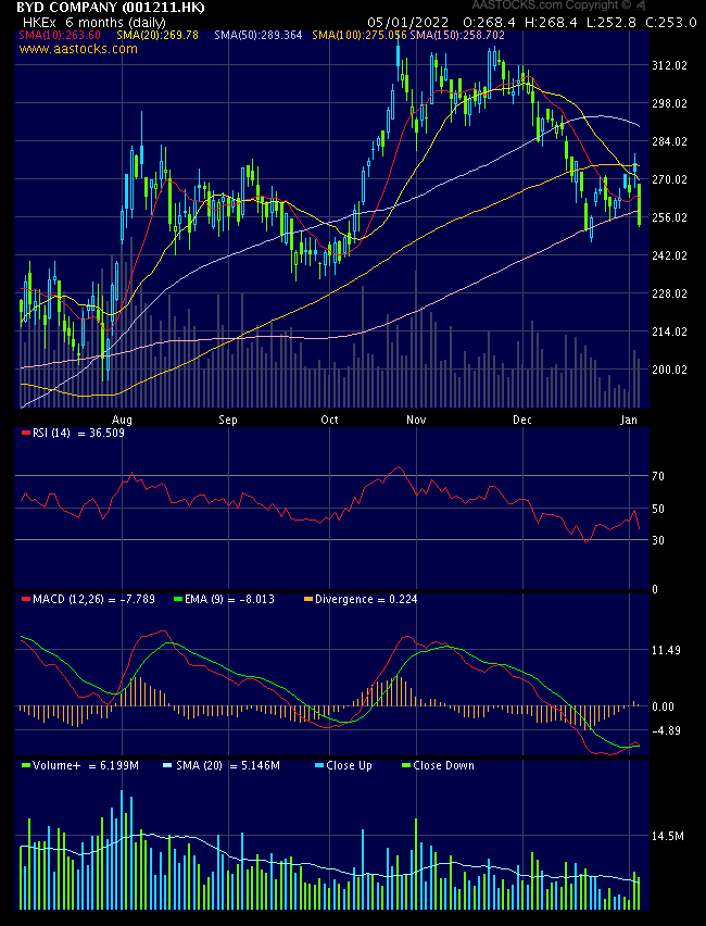 Auto- und Batterien-Herstellers BYD 1291973