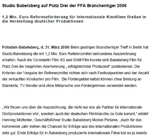 Studio Babelsberg - KGV 9,7 ! 35806