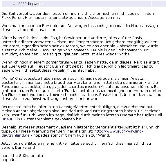 Ehrlichkeit an der Börse ! 57967