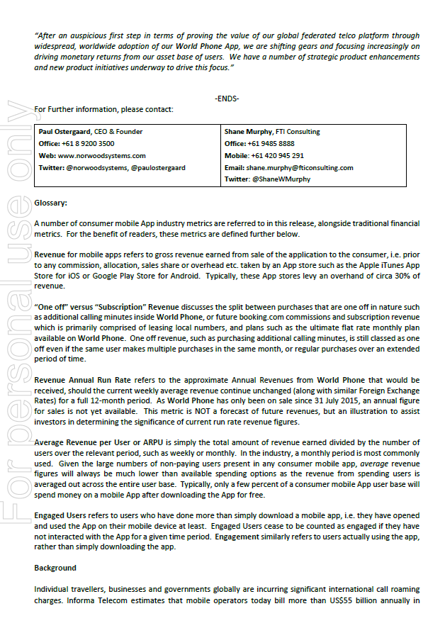 Norwood Systems 889511