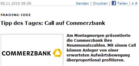 COMMERZBANK kaufen Kz. 28 € 356900
