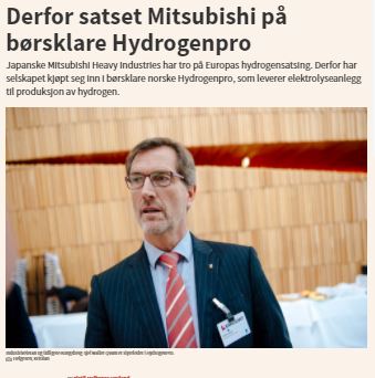 HydrogenPro der Player für Clean Energy, Norwegen 1215240