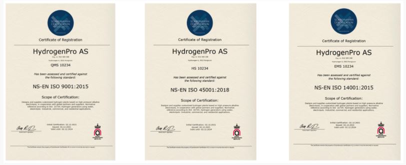 HydrogenPro der Player für Clean Energy, Norwegen 1288221