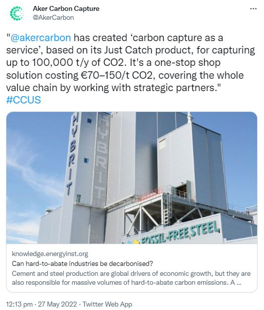 Aker Carbon Capture ASA für die Klimaziele 1316792