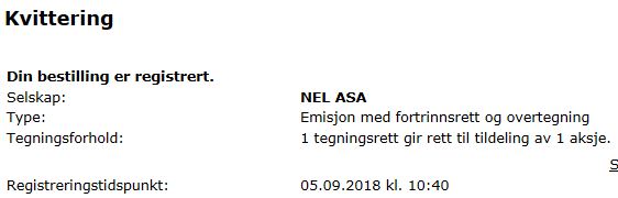 Nel ASA mit neuen Aufträgen aus Frankreich 1072764