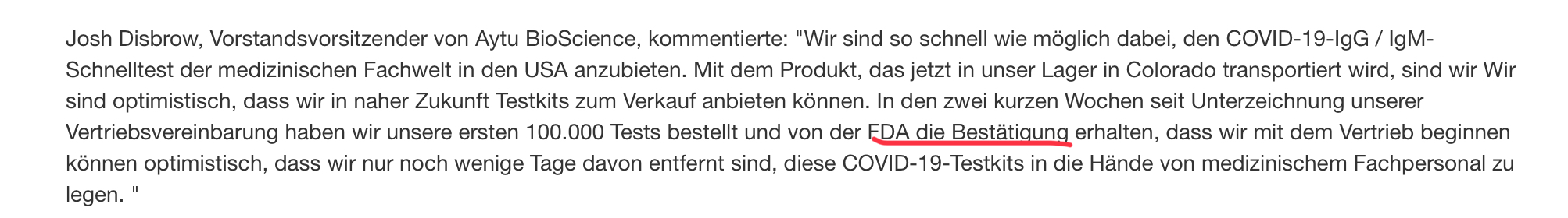 Aytu - die nächste (Corona) Sau wird durchs Dorf.. 1169873