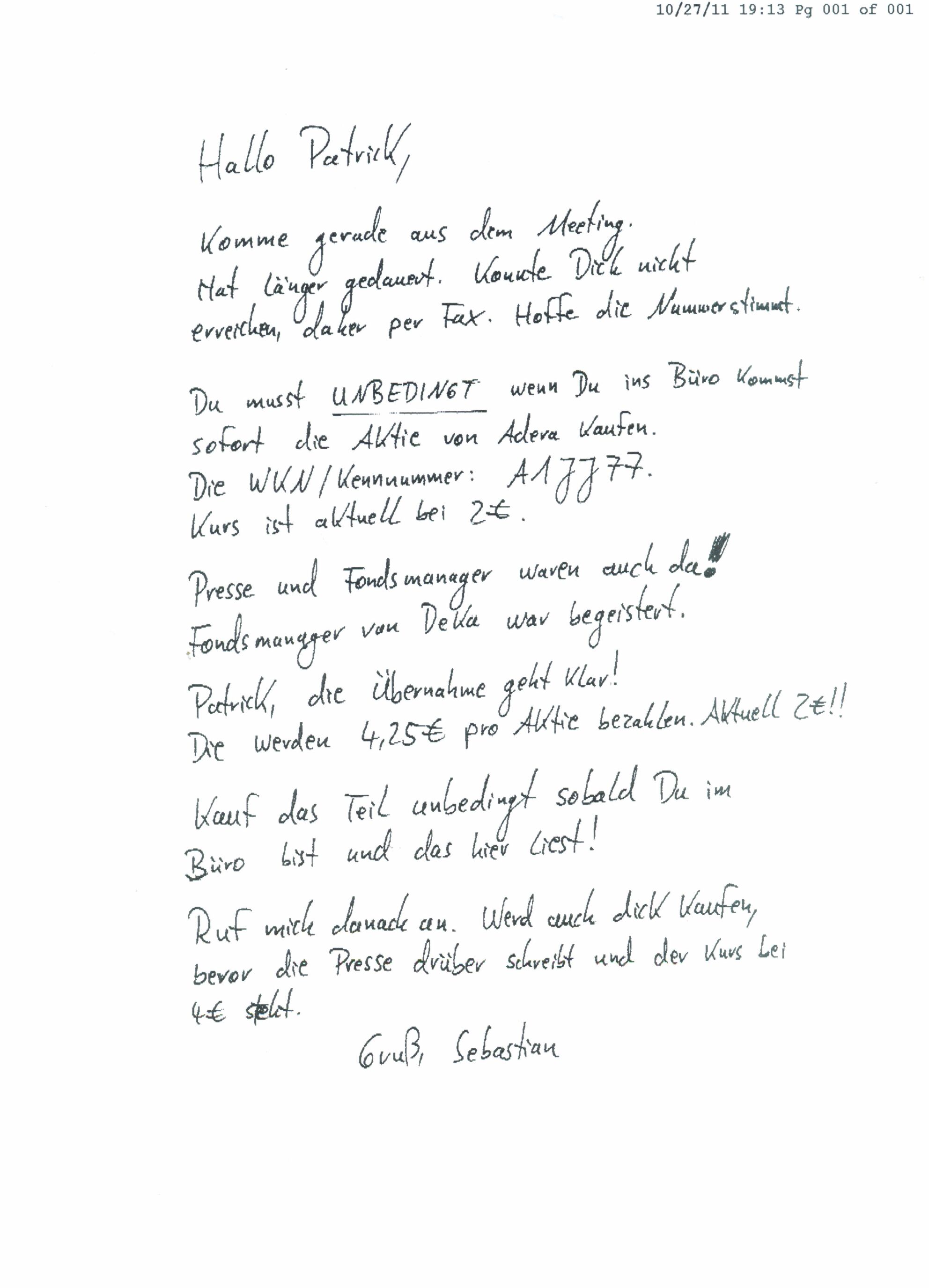 Adera Energy plc - Neuer Nepp? 452190