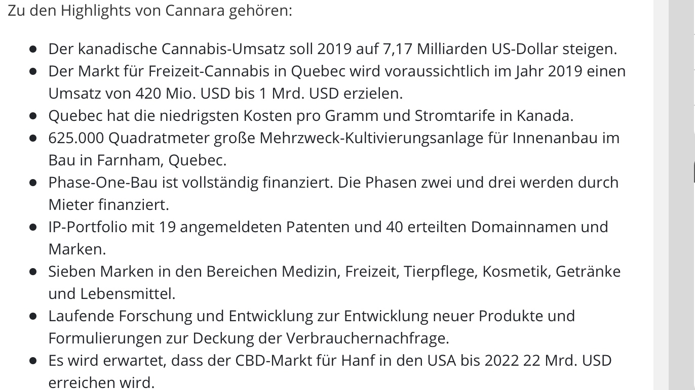 Cannara Biotech Inc. 1100316