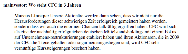 Aus CFC Industriebeteiligungen AG wird Berndes AG 494624