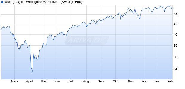 Performance des WMF (Lux) III - Wellington US Research Equity EUR G AcH (WKN A0YEQN, ISIN LU0456910800)
