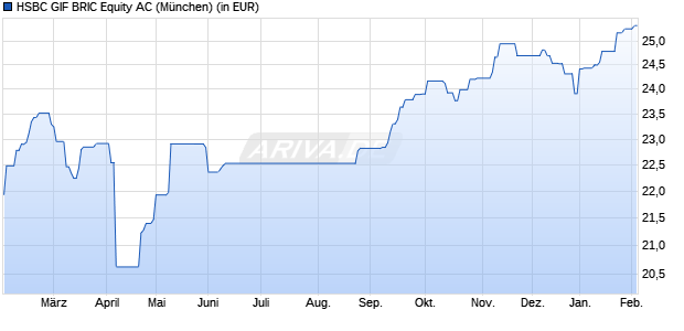 Performance des HSBC GIF BRIC Equity AC (WKN A0YG0J, ISIN LU0449509016)