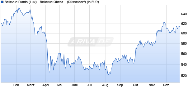 Performance des Bellevue Funds (Lux) - Bellevue Obesity Solutions B EUR (WKN A0X8YU, ISIN LU0415392249)