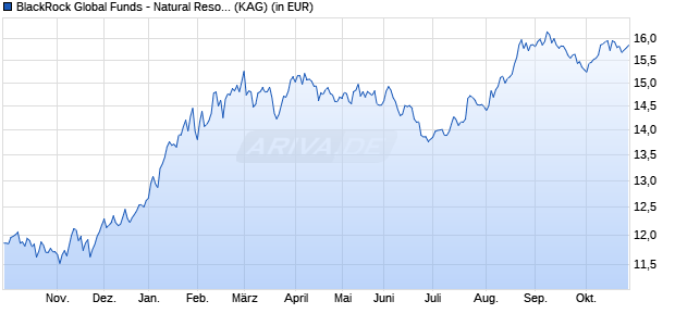 Performance des BlackRock Global Funds - Natural Resources Fund E2 EUR (WKN A1JGQC, ISIN LU0628613639)