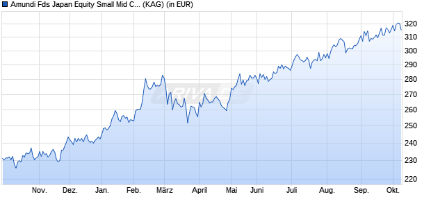 Performance des Amundi Fds Japan Equity Small Mid Cap Target - A EUR AD (D) (WKN A1H4X1, ISIN LU0568583776)