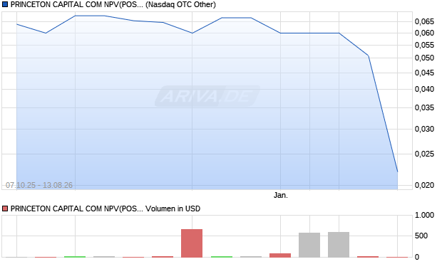 PRINCETON CAPITAL COM NPV(POST REV SPLT) Aktie Chart